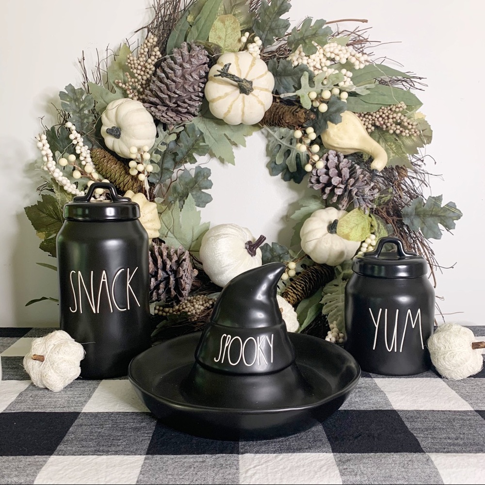 NWT🖤 Rae Dunn Black “Snack” Canister with Lid - Picture 6 of 8